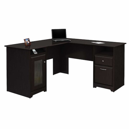 Bush Business Furniture Cabot 60W L Shaped Computer Desk in Espresso Oak WC31830-03K